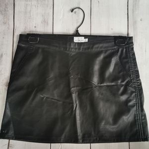 Vintage Faux Leather CK Mini Skirt